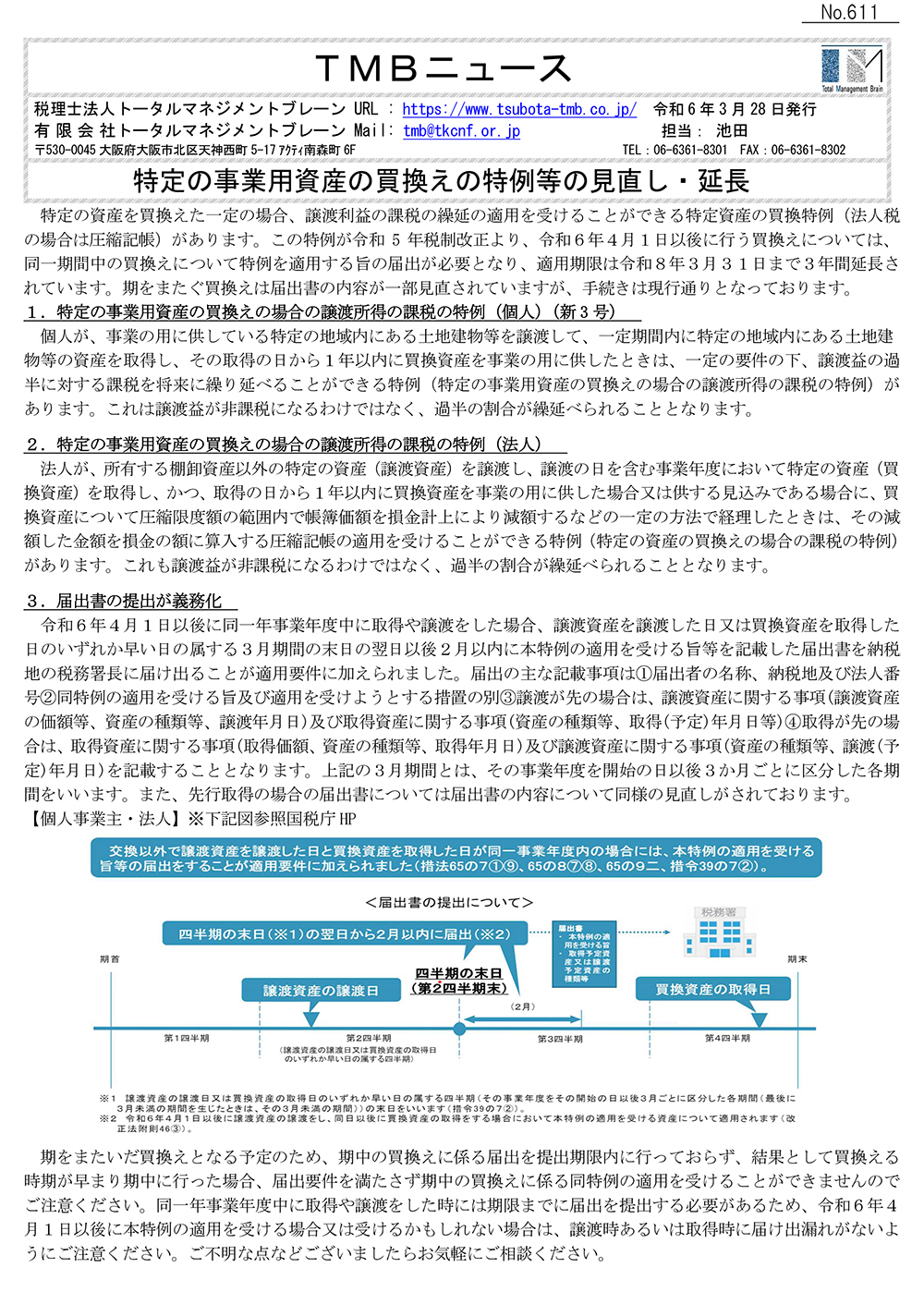特定の事業用資産の買換えの特例等の見直し・延長